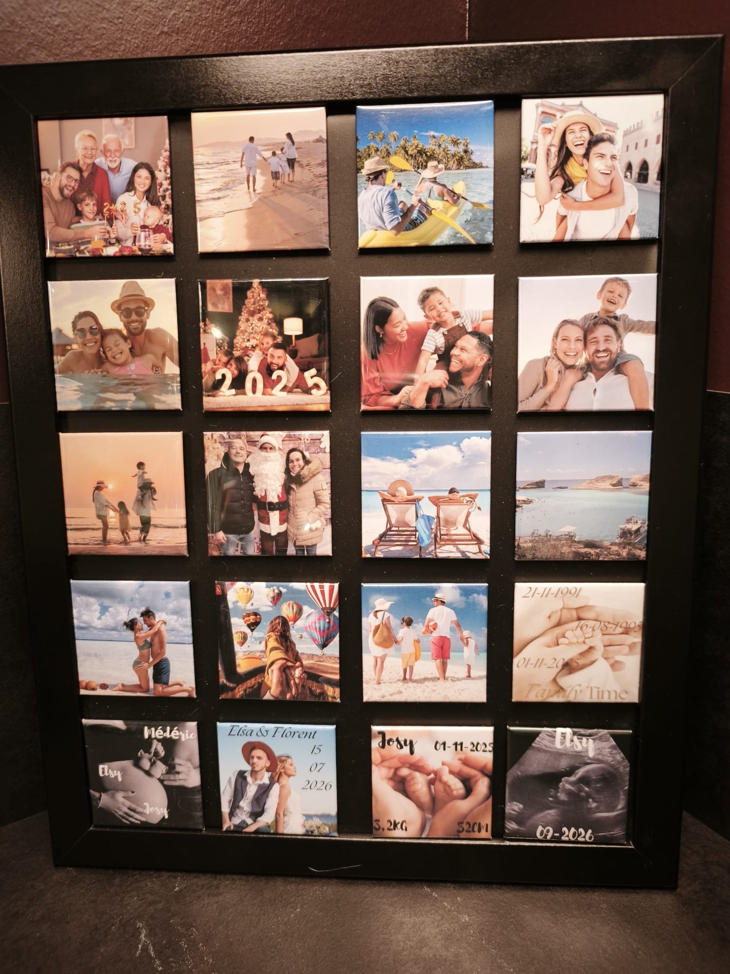 Pack magnets photo personnalisés x6 – Souvenirs uniques à afficher sur votre frigo