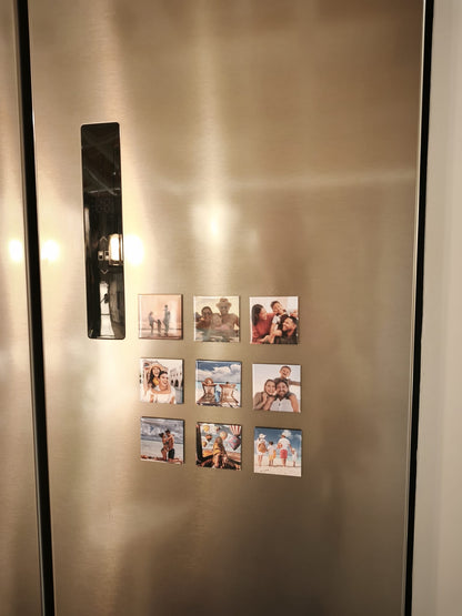 Pack magnets photo personnalisés x6 – Souvenirs uniques à afficher sur votre frigo