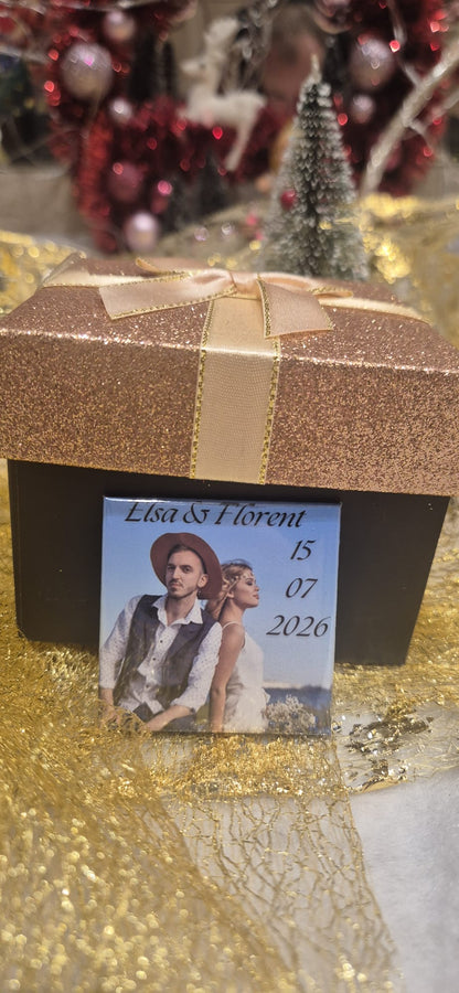 Pack magnets photo personnalisés x6 – Souvenirs uniques à afficher sur votre frigo