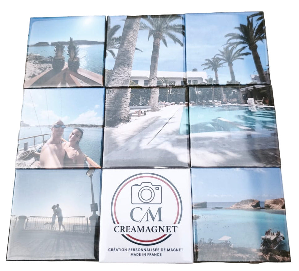 Pack magnets photo personnalisés x6 – Souvenirs uniques à afficher sur votre frigo