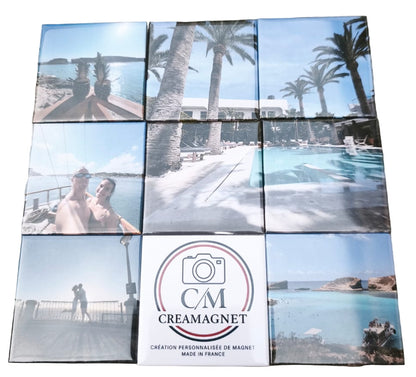 Pack magnets photo personnalisés x6 – Souvenirs uniques à afficher sur votre frigo